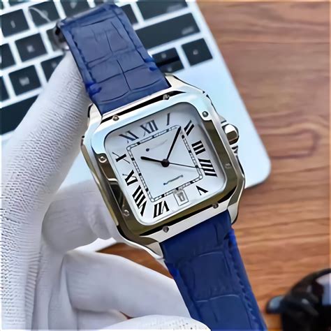 cartier santos watch used|used cartier santos men's watch.